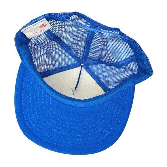 Vintage AGM-88A Harm Missile Trucker Hat Mens One Size Blue 80s Snapback Cap - Picture 6 of 8